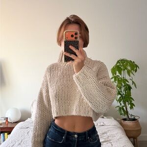 Zara Cream Turtleneck Sweater